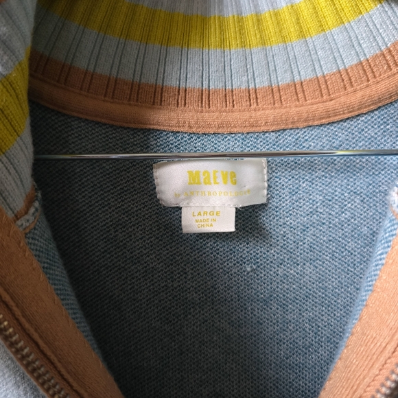 Maeve × Anthropologie Varsity Half-Zip Tunic Mini Dress Nwot - Picture 9 of 9